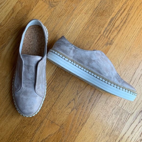 J/SLIDES pink metallic Alara platform slip on flat sneaker 10 - Picture 9 of 10